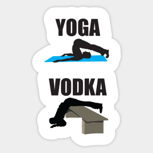 Yoga vs Vodka Sticker